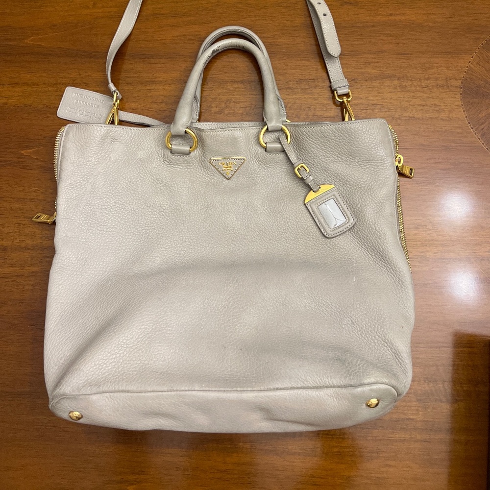 Prada Deerskin Crossbody Tote